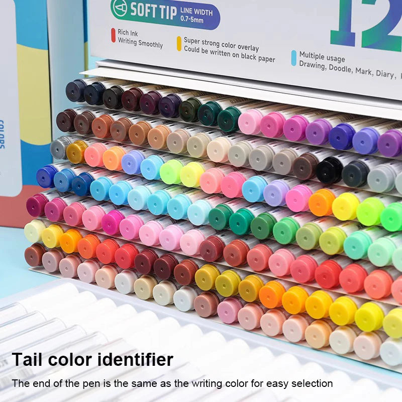 Soft Brush Tip Acrylic Marker Set, Paint Pens for Stone Wood Canvas, Ideal DIY Crafts and Christmas Gift