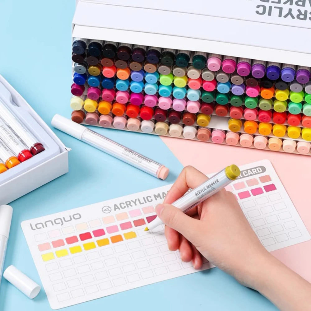 Soft Brush Tip Acrylic Marker Set, Paint Pens for Stone Wood Canvas, Ideal DIY Crafts and Christmas Gift