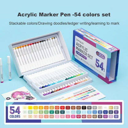 Soft Brush Tip Acrylic Marker Set, Paint Pens for Stone Wood Canvas, Ideal DIY Crafts and Christmas Gift