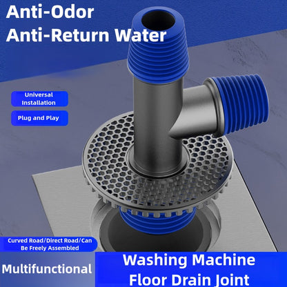 Universal Washing Machine Floor Drain Seal 2in1 Sewer Drain Connector Odor Blocker For Sink Sewer A 2