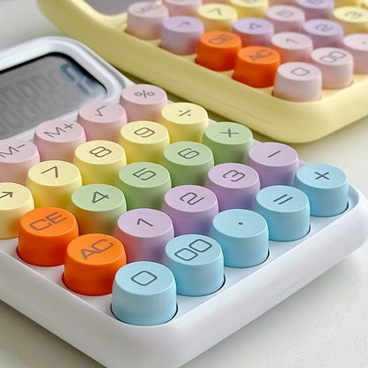 1pc Cute Candy Color Keyboard Calculator 12Digit Mechanical Calculator For Office Desktop With Larg 1