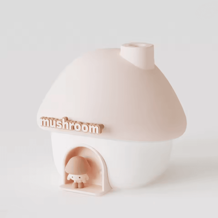MistyGlow Mushroom House Mini Humidifier With Essential Oil Diffuser And Night Light 4
