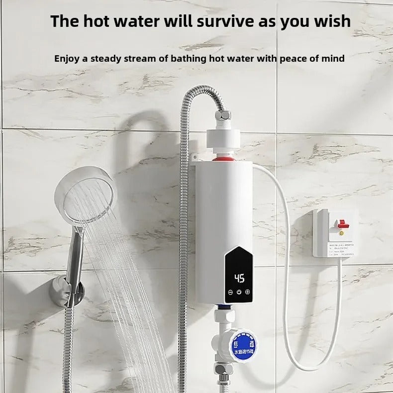 Instant Water Heater, Portable Electric Heater for On-Demand Hot Water in Bathroom Shower, Home Kitchen