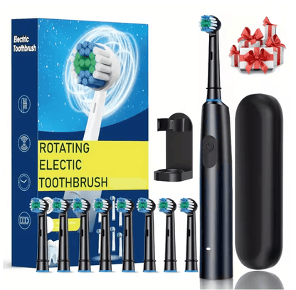 ProClean Rotary Electric Toothbrush Rechargeable With 8 Soft Brush Heads 4
