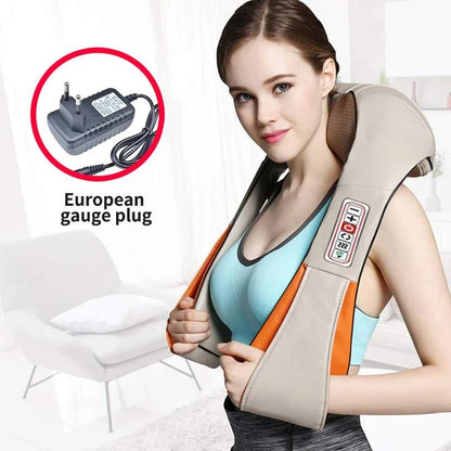 Kneading Shawl Neck and Body Massager for Home and Vehicle Use