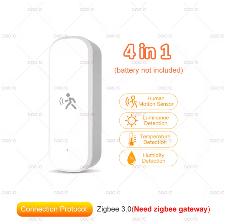 SenseGuard Tuya ZigBee Human Motion Sensor With MmWave Radar And Environmental Monitoring 3