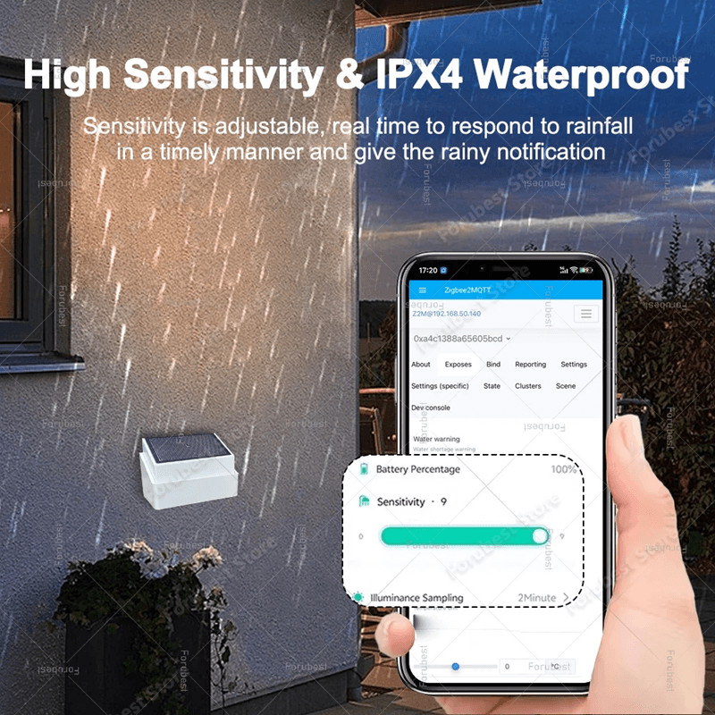 AquaSense ZigBee Rain And Light Sensor For Smart Home Automation 3