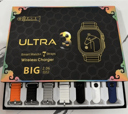 UltraView Smartwatch 3 With AMOLED Display ECG Monitoring And Multiple Straps 4