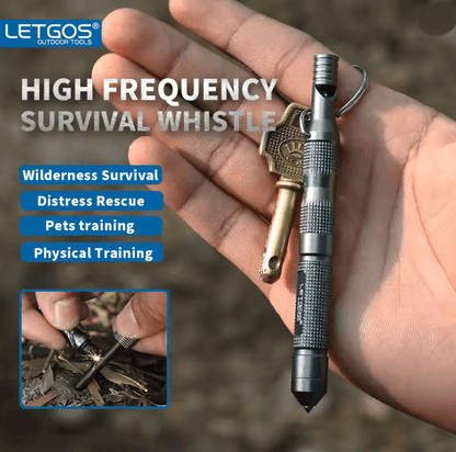 SurvivorPro Multi Frequency Survival Whistle with Emergency Glass Breaker