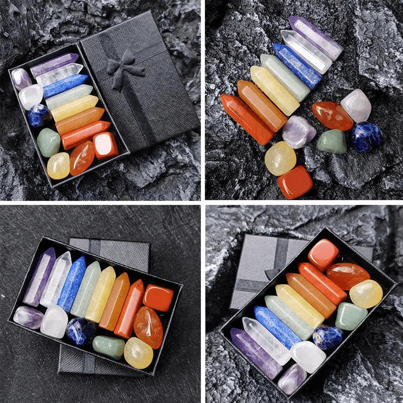 Crystal Harmony Natural Stone Chakra Healing Gemstone Set With Gift Box 4