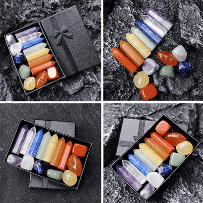 Crystal Harmony Natural Stone Chakra Healing Gemstone Set With Gift Box 4
