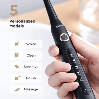 Fairywill FW507 Sonic Electric Toothbrush With 8 Brush Heads And Travel Case 1