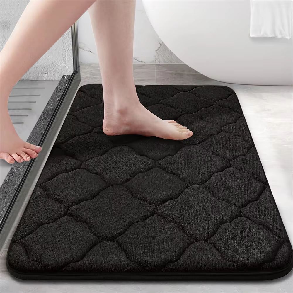 Homaxy Super Absorbent Memory Foam Bath Mat  NonSlip Bathroom  Bedroom Rug 13