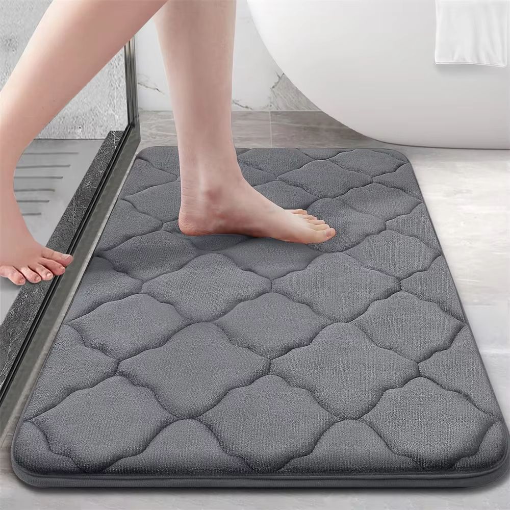 Homaxy Super Absorbent Memory Foam Bath Mat  NonSlip Bathroom  Bedroom Rug 14
