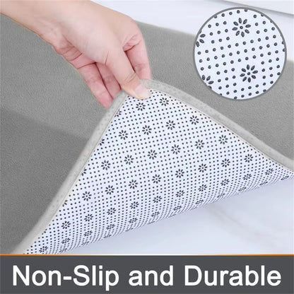 Homaxy Super Absorbent Memory Foam Bath Mat  NonSlip Bathroom  Bedroom Rug 3