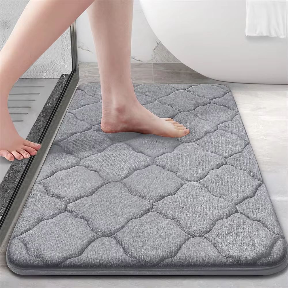 Homaxy Super Absorbent Memory Foam Bath Mat  NonSlip Bathroom  Bedroom Rug 15
