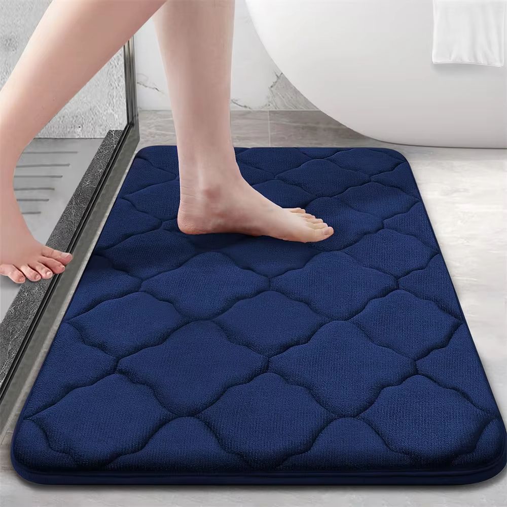Homaxy Super Absorbent Memory Foam Bath Mat  NonSlip Bathroom  Bedroom Rug 16