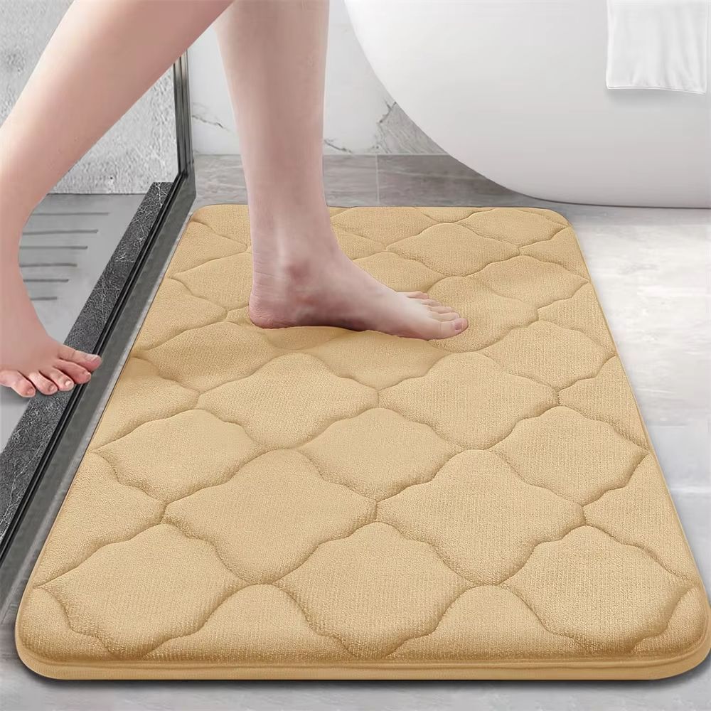 Homaxy Super Absorbent Memory Foam Bath Mat  NonSlip Bathroom  Bedroom Rug 17