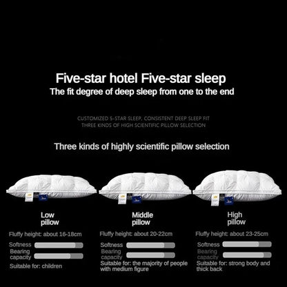 Luxury Goose Down Pillow With Soft Cotton Cover 1