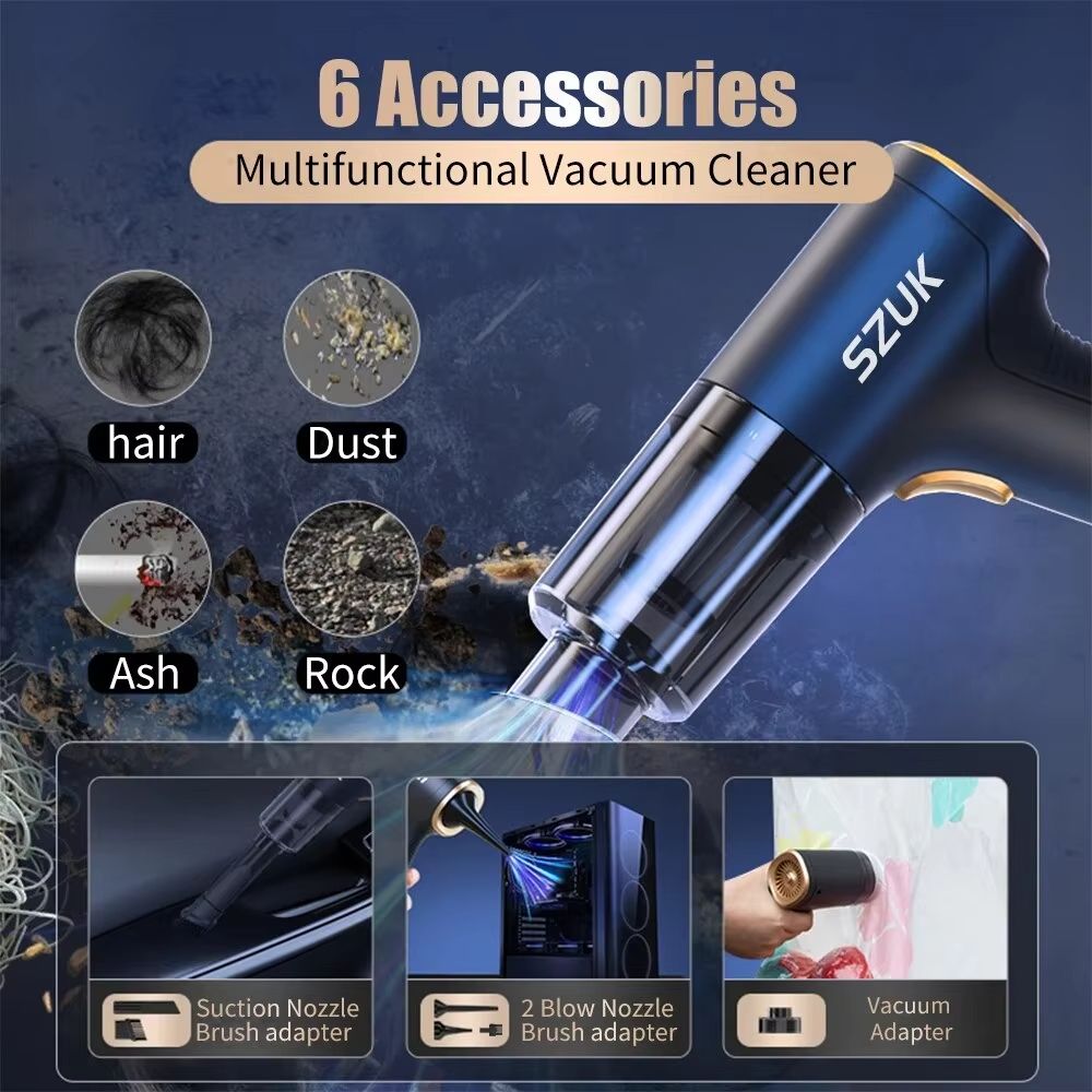 SZUK 18000PA Wireless Handheld Car  Home Vacuum Cleaner  Mini Portable Duster 2