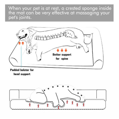 Extra Large Orthopedic Dog Bed With Washable Cover And Bolster Support 3