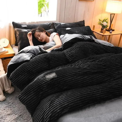 Thick Velvet Duvet Cover Set For Warm Winter Bedding 11