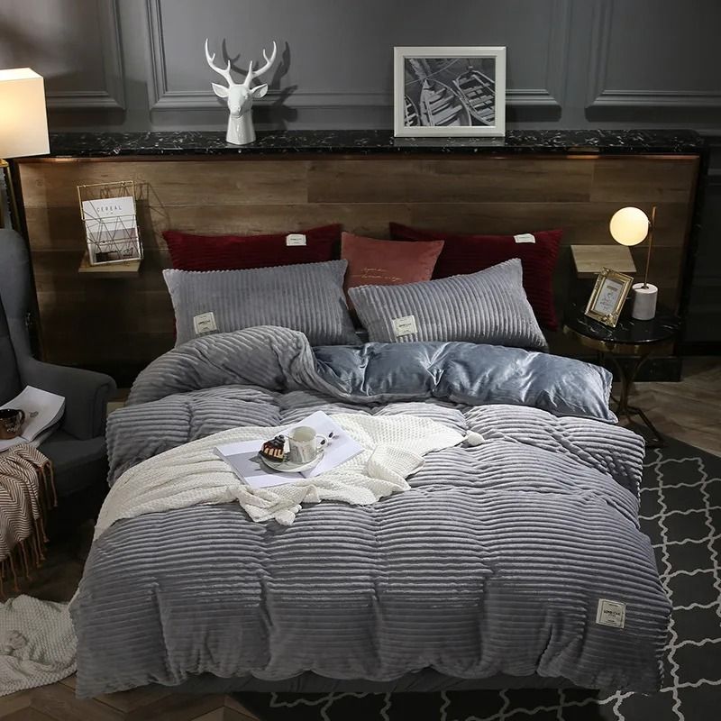 Thick Velvet Duvet Cover Set For Warm Winter Bedding 15