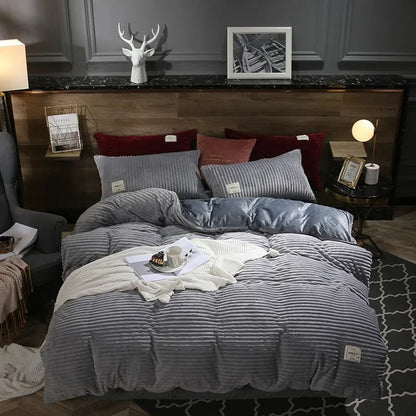 Thick Velvet Duvet Cover Set For Warm Winter Bedding 15