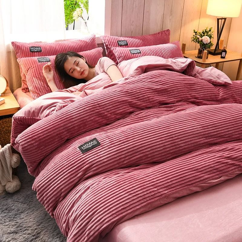 Thick Velvet Duvet Cover Set For Warm Winter Bedding 8