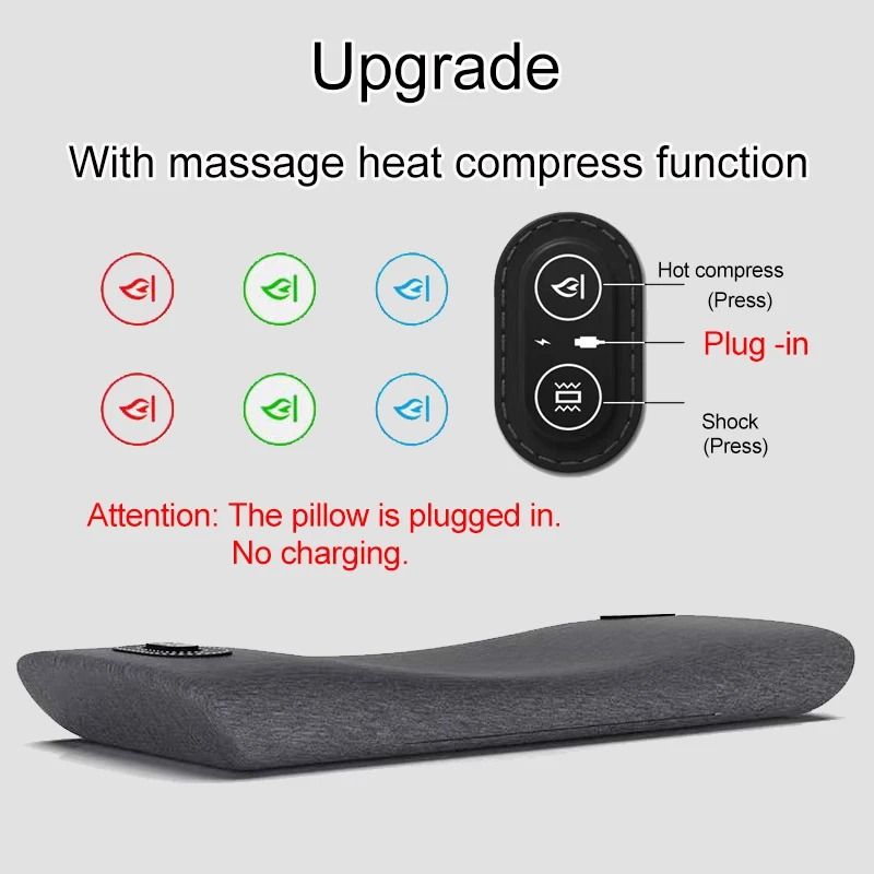 Electric Massage Pillow With Heating And Vibration Support 6