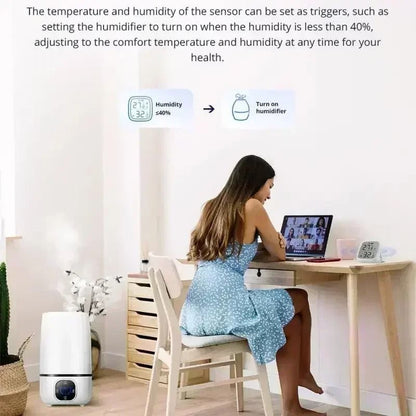 Zigbee Temperature And Humidity Sensor With LCD Screen Smart Home Monitoring 3