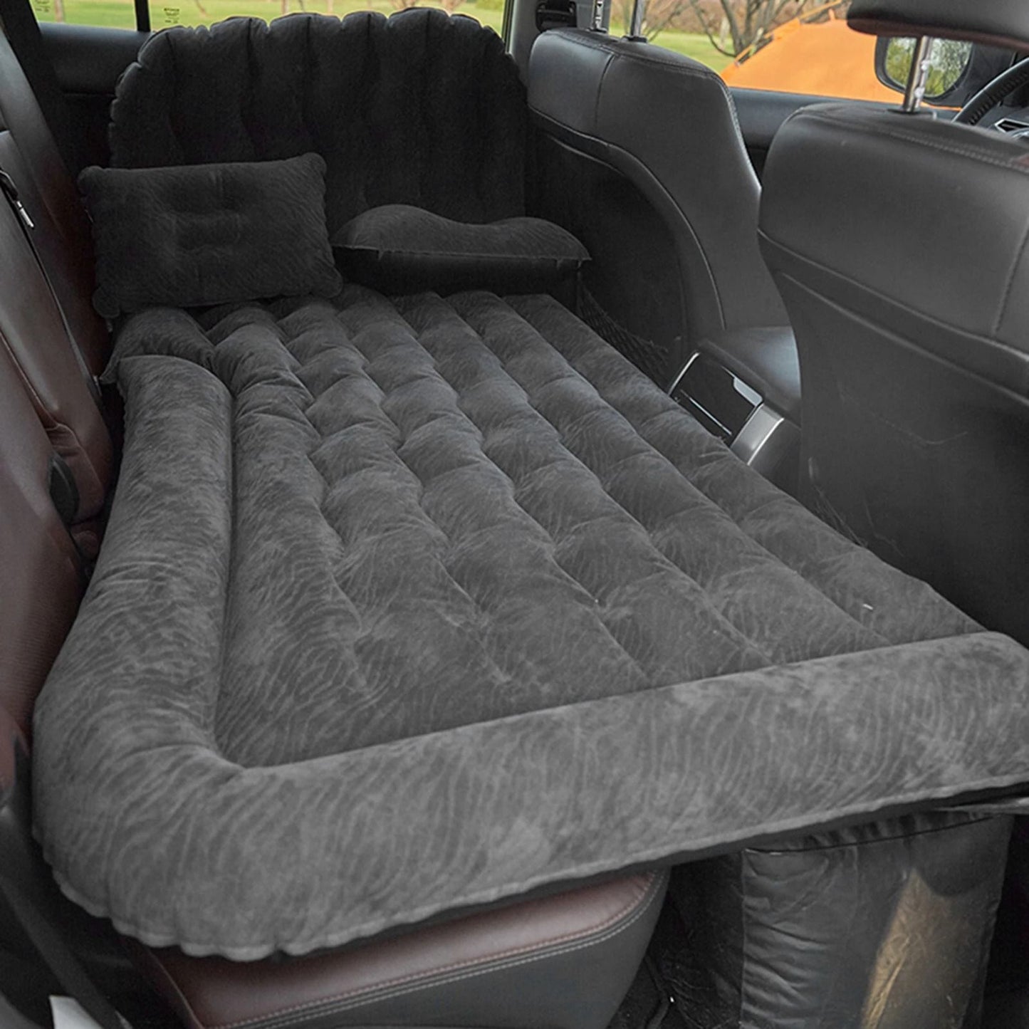 Car Travel Bed Inflatable Mattress With Pump And Headrests 4