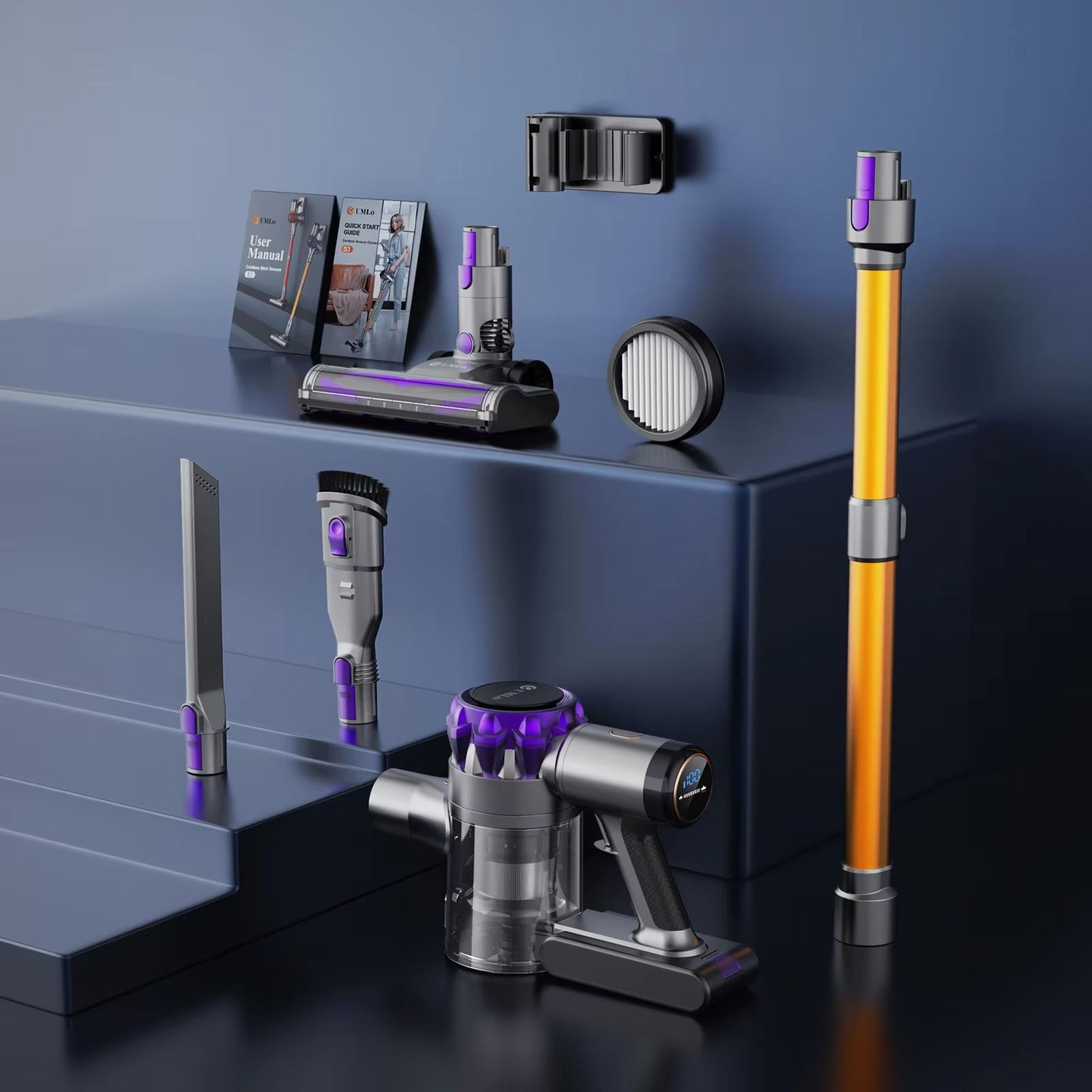 Cordless Vacuum Cleaner With Touchscreen  40Kpa Powerful Suction 55Minute Runtime Pet Hair  Carpet  5