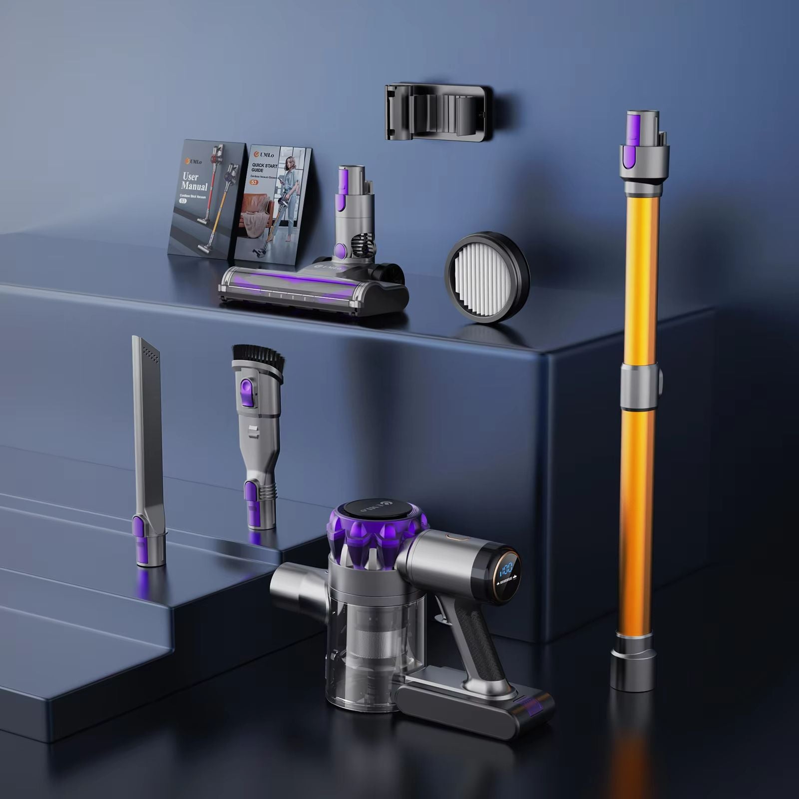 Cordless Vacuum Cleaner With Touchscreen  40Kpa Powerful Suction 55Minute Runtime Pet Hair  Carpet  5
