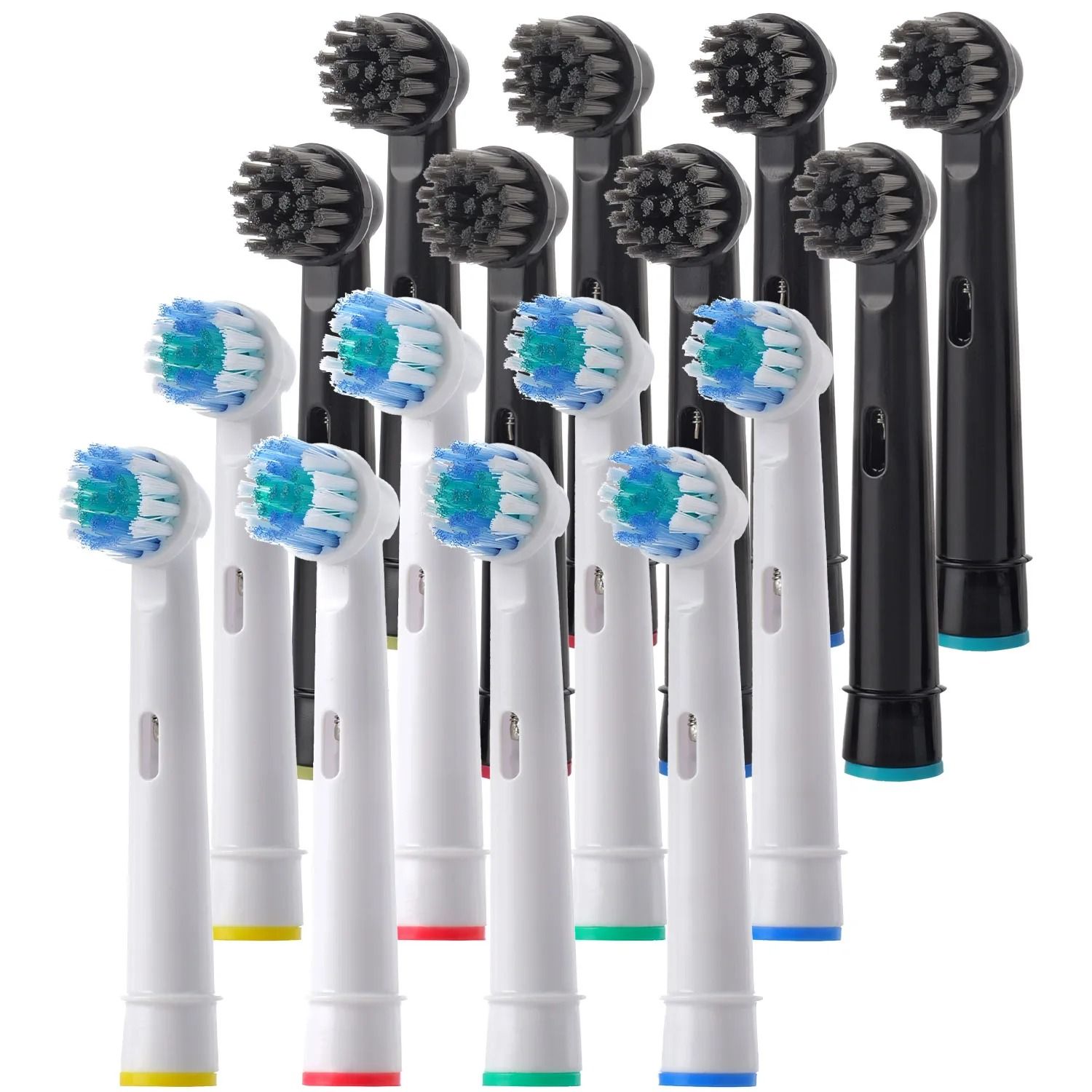 Electric Toothbrush Replacement Brush Heads Basic Cleaning Nozzle Compatible With D100 D25 D30 D32 16