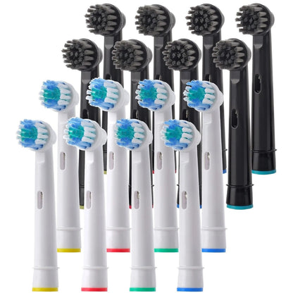 Electric Toothbrush Replacement Brush Heads Basic Cleaning Nozzle Compatible With D100 D25 D30 D32 16