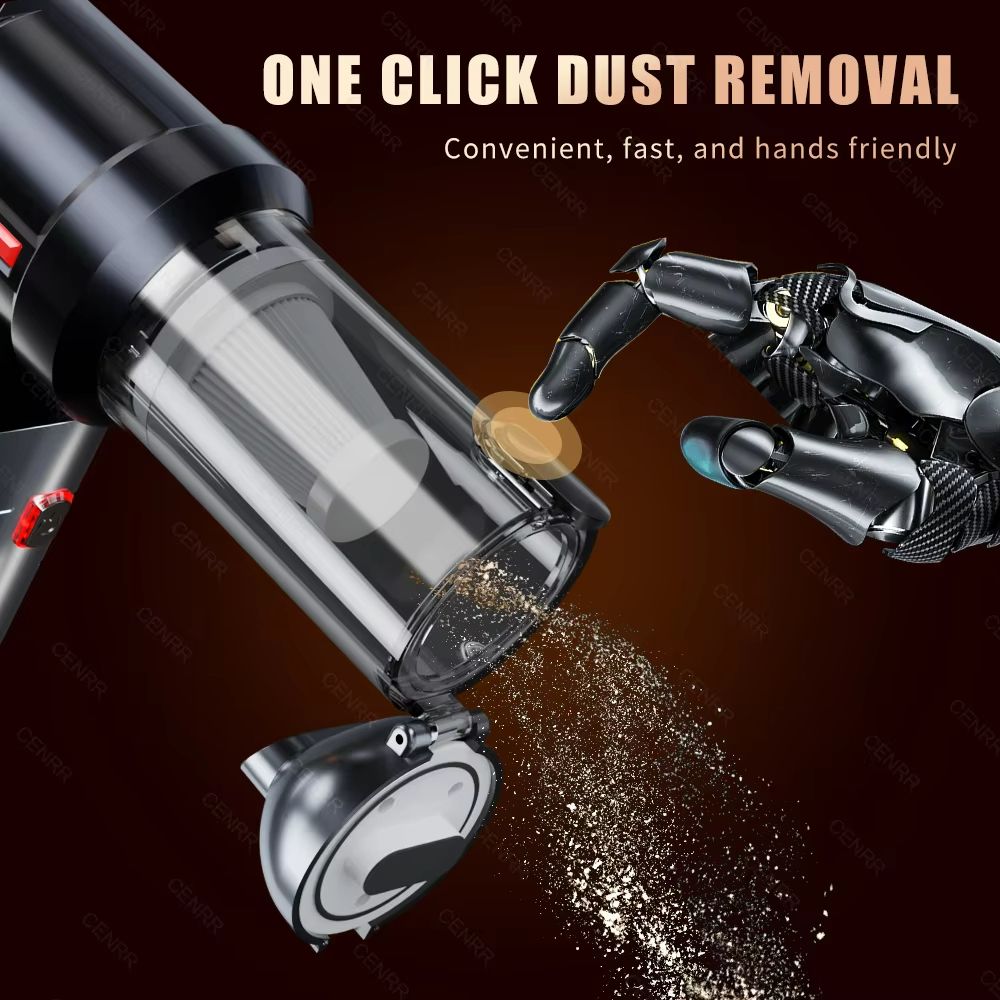 CENRR Cordless Car Vacuum Cleaner  Powerful 998000PA Handheld Mini Vacuum For Car And Home 4