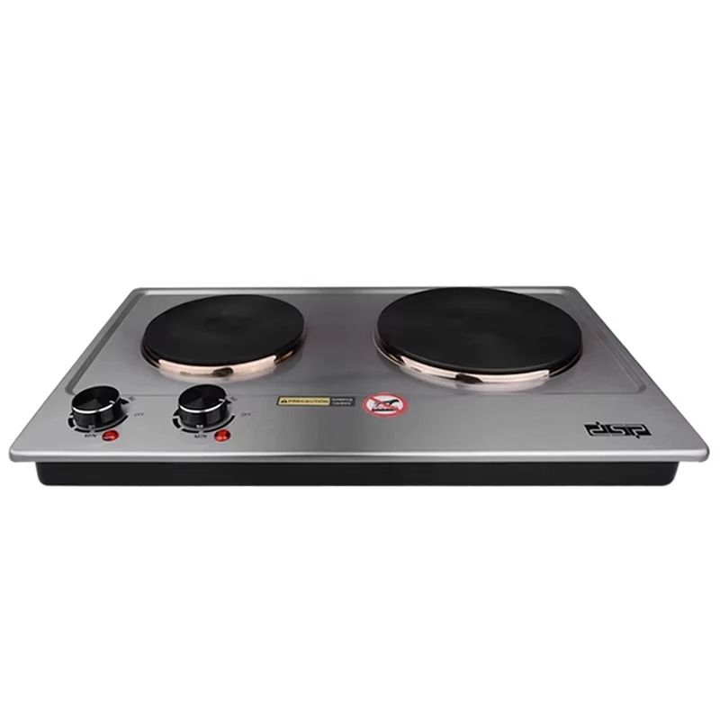 Double Burner Electric Cooktop With Adjustable Temperature And Easy Clean Surface 1