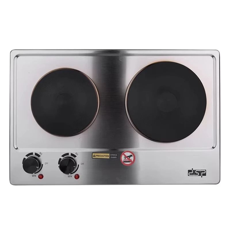 Double Burner Electric Cooktop With Adjustable Temperature And Easy Clean Surface 2