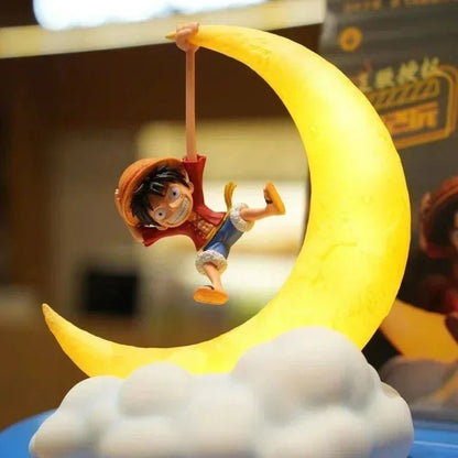 One Piece Luffy Night Light Magnetic Control Moon Lamp