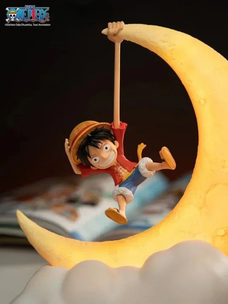 One Piece Luffy Night Light Magnetic Control Moon Lamp 6