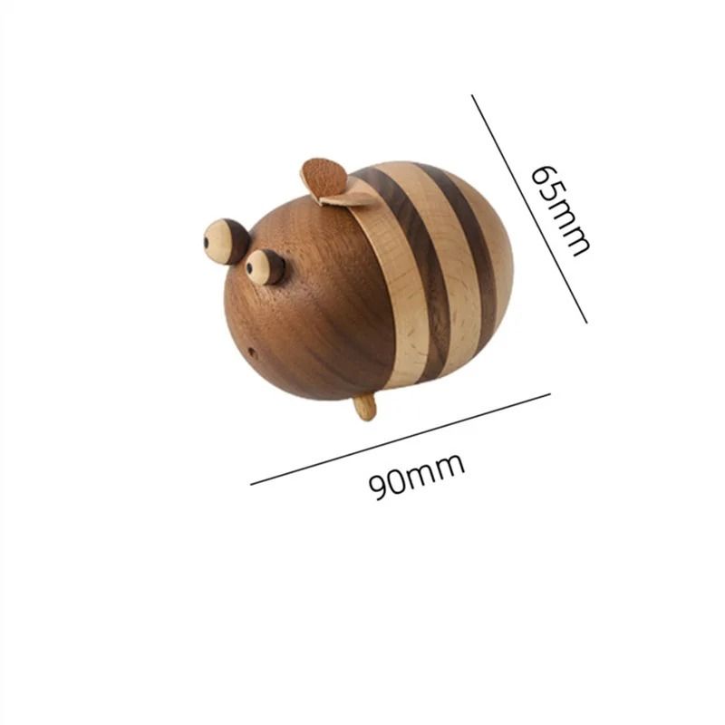 Wooden Bee Toothpick Holder With Moisture Proof Dispenser 4