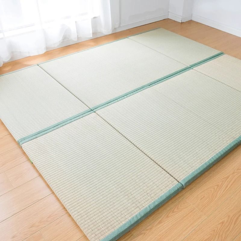 Foldable Tatami Style Sleeping Mattress with Traditional Straw Design