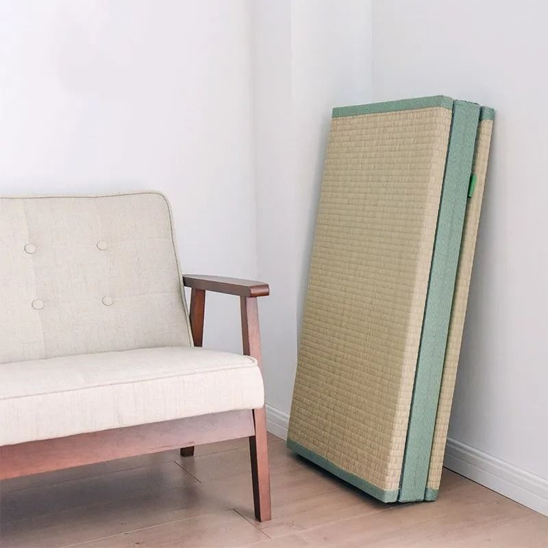 Foldable Tatami Style Sleeping Mattress With Traditional Straw Design 3