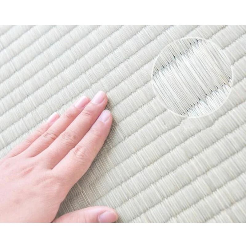 Foldable Tatami Style Sleeping Mattress With Traditional Straw Design 4