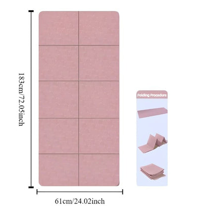 Foldable Travel Yoga Mat With Eco Friendly Non Slip Surface 8