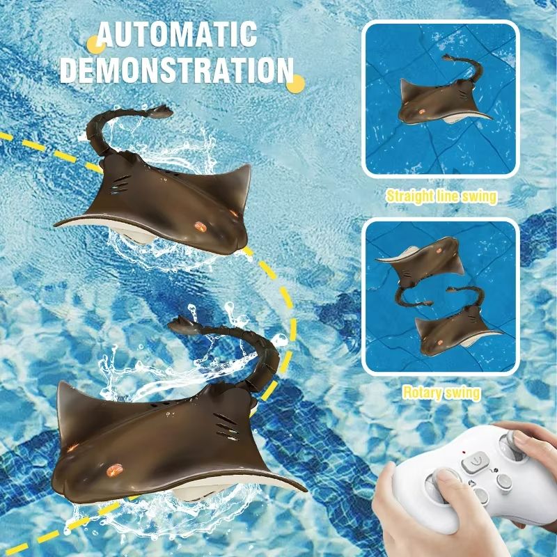 Remote Control Shark Toy With Water Spray  Electric Swimming Whale  Dolphin Bath And Pool Toy For K 3