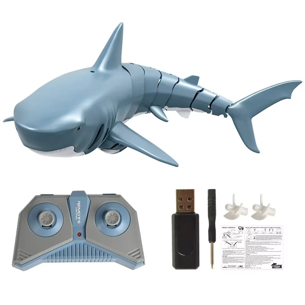 Remote Control Shark Toy With Water Spray  Electric Swimming Whale  Dolphin Bath And Pool Toy For K 12