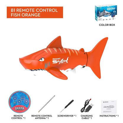Remote Control Shark Toy With Water Spray  Electric Swimming Whale  Dolphin Bath And Pool Toy For K 14