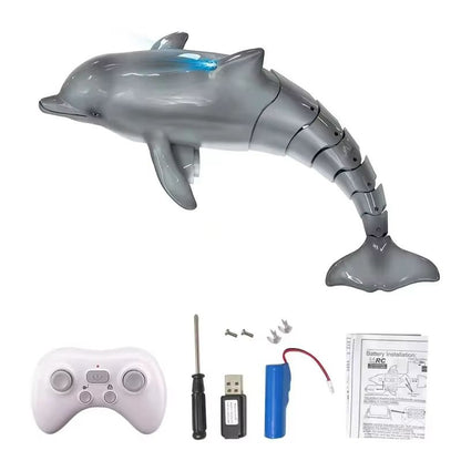 Remote Control Shark Toy With Water Spray  Electric Swimming Whale  Dolphin Bath And Pool Toy For K 18